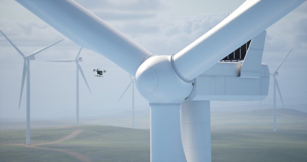 Wind turbine Management Drone inspection